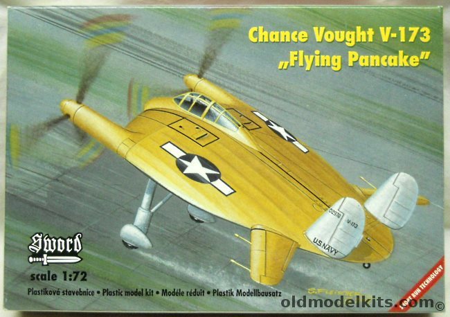Sword 1/72 Chance Vought V-173 Flying Pancake, KPS72018 plastic model kit